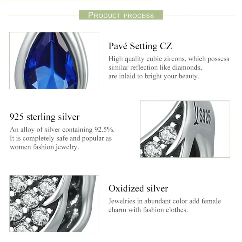 (image for) Pandora Style Silver Charm, Angel Wings - SCC481 - View 6