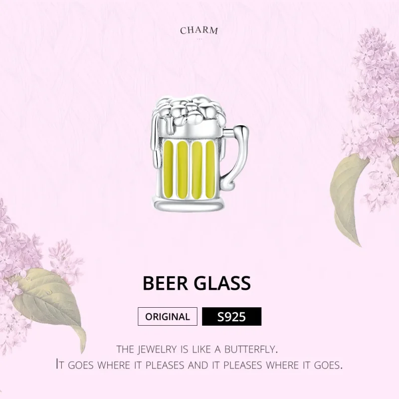 (image for) Pandora Style Silver Charm, Anniversary, Yellow Enamel - SCC1671 - View 6