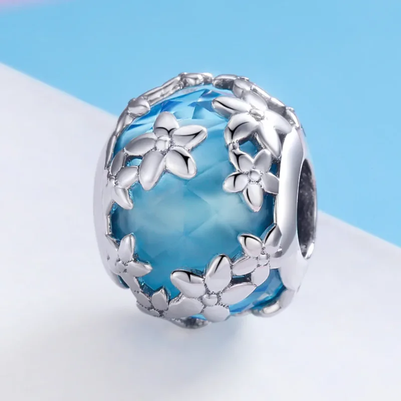 (image for) Pandora Style Silver Charm, Aquamarine Daisy's Confession - SCC878 - View 2