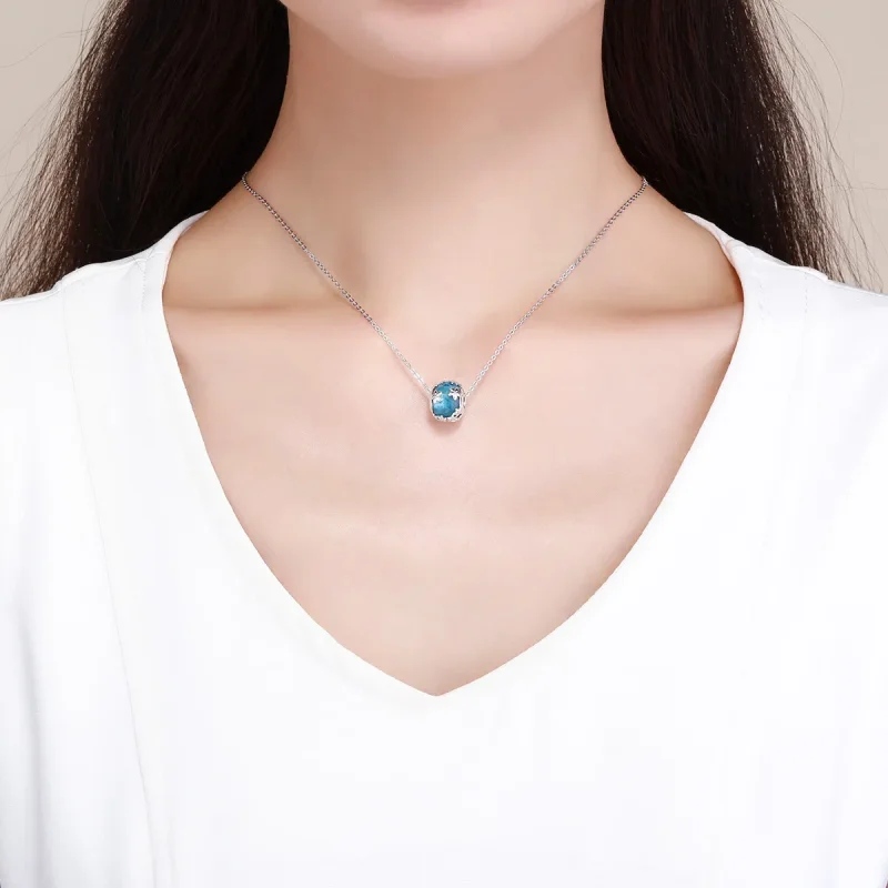 (image for) Pandora Style Silver Charm, Aquamarine Daisy's Confession - SCC878 - View 5