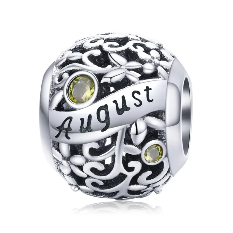(image for) Pandora Style Silver Charm, August Peridot Birthstone - SCC1385-8 - Product Image