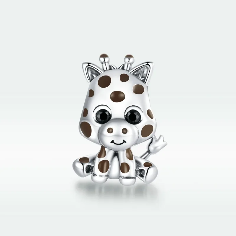 (image for) Pandora Style Silver Charm, Baby Giraffe, Multicolor Enamel - SCC1691 - View 5