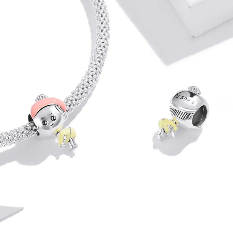 (image for) Pandora Style Silver Charm, Baby Girl, Multicolor Enamel - SCC1845 - View 4