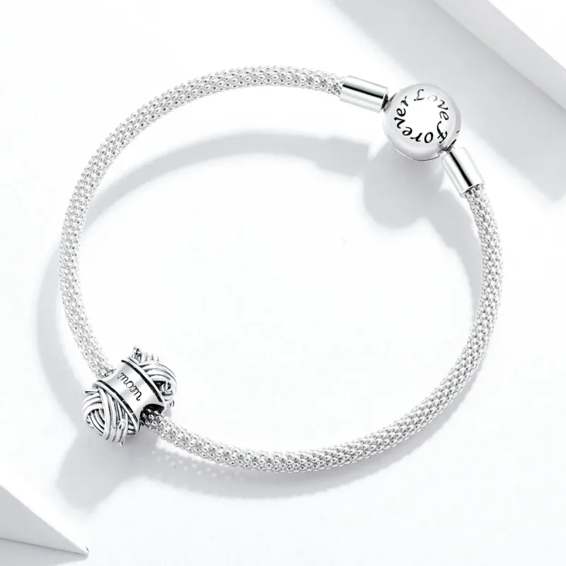 (image for) Pandora Style Silver Charm, Ball of Yarn - SCC1654 - View 3
