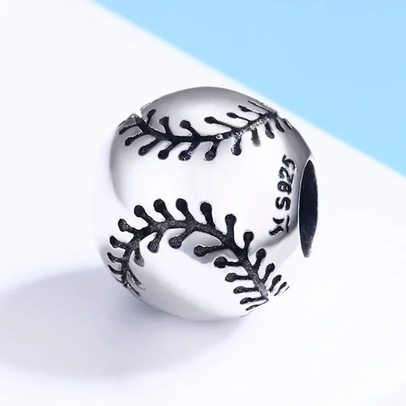 (image for) Pandora Style Silver Charm, Baseball Passion - SCC449 - View 3