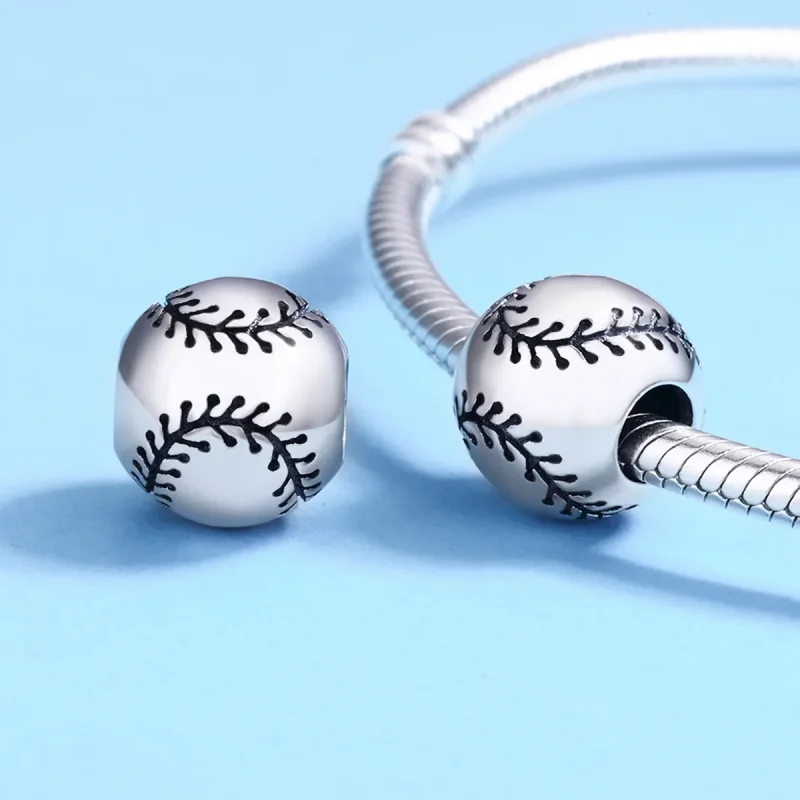 (image for) Pandora Style Silver Charm, Baseball Passion - SCC449 - View 5
