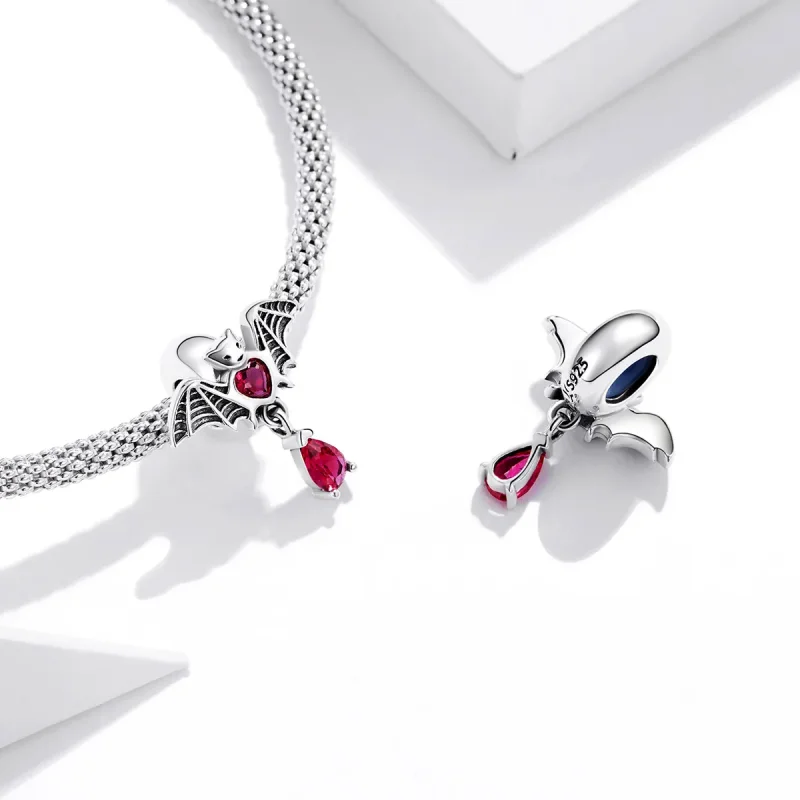 (image for) Pandora Style Silver Charm, Bat - SCC1779 - View 4