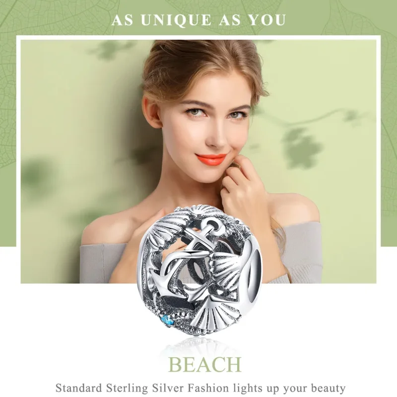 (image for) Pandora Style Silver Charm, Beach - SCC995 - View 6