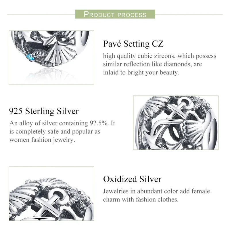 (image for) Pandora Style Silver Charm, Beach - SCC995 - View 7
