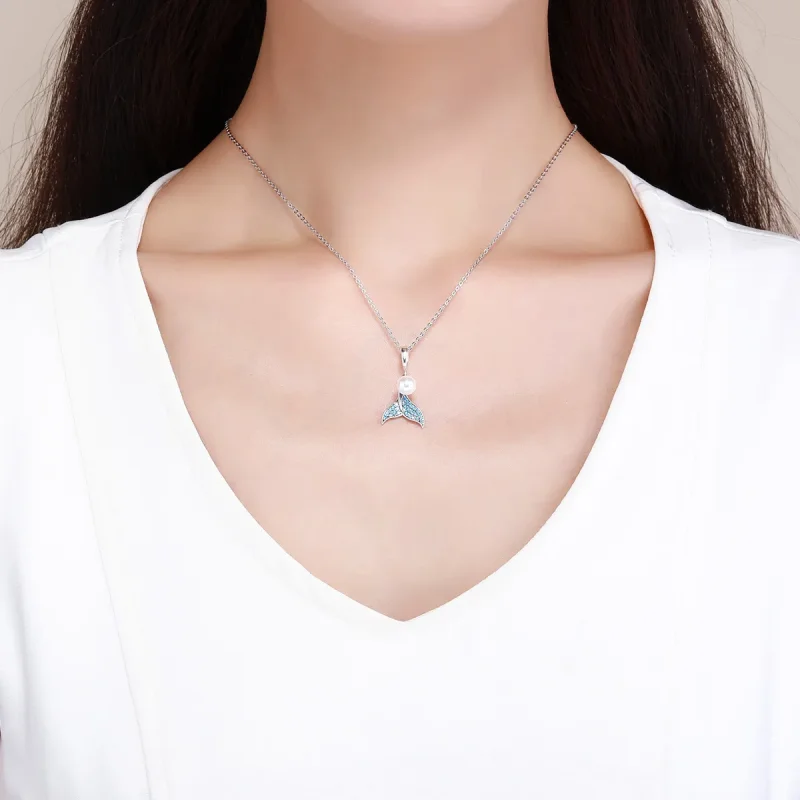 (image for) Pandora Style Silver Charm, Beaded Mermaid Tail - SCC877 - View 5