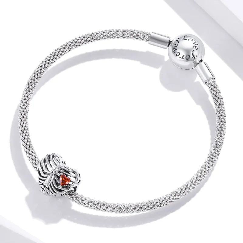 (image for) Pandora Style Silver Charm, Beating Heart - SCC1764 - View 3