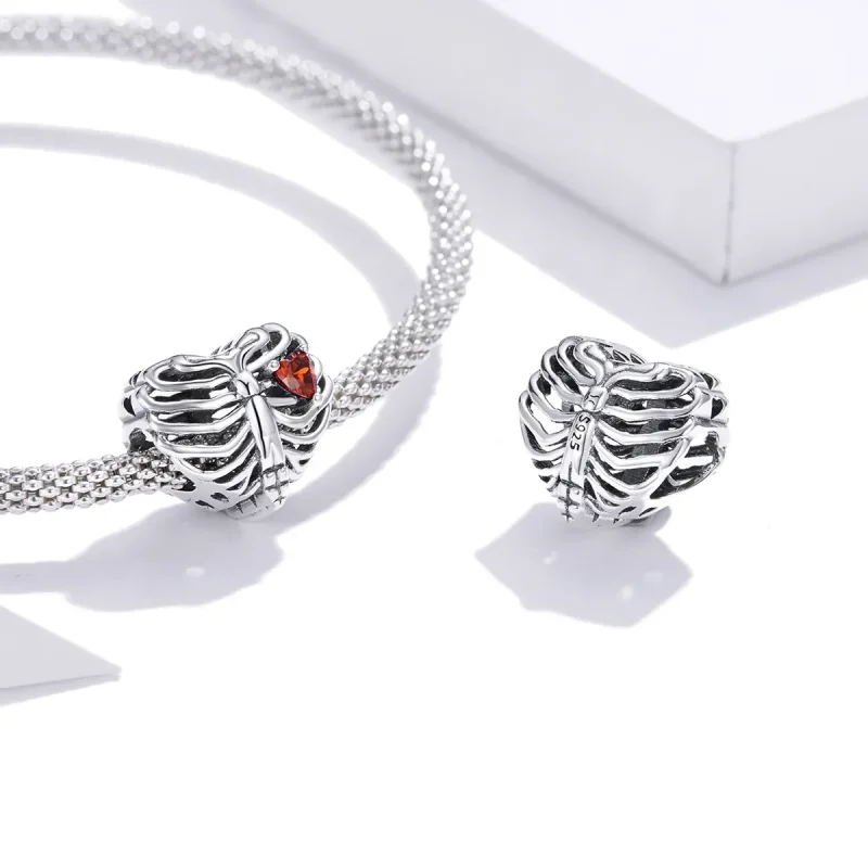 (image for) Pandora Style Silver Charm, Beating Heart - SCC1764 - View 4