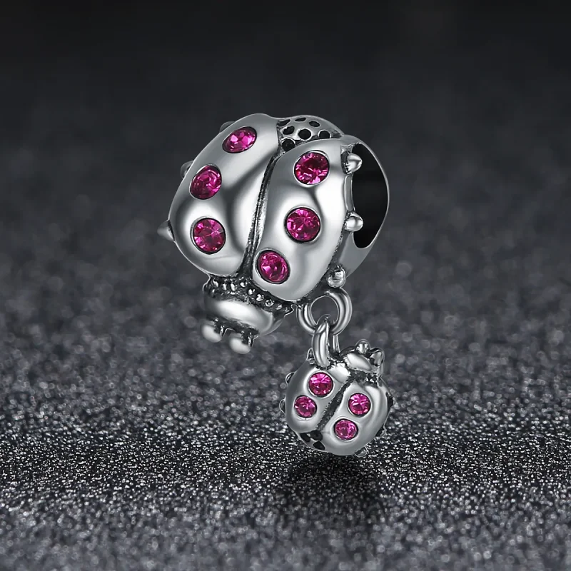 (image for) Pandora Style Silver Charm, Beatles' Story, Magenta Pink Enamel - SCC364 - View 2