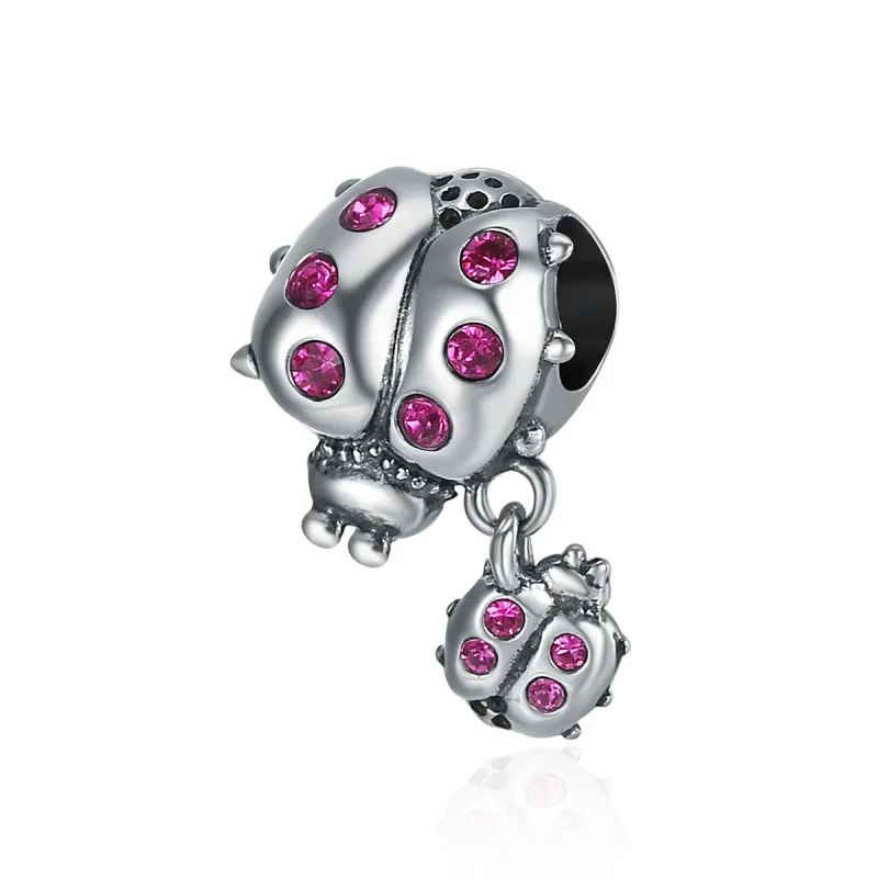 (image for) Pandora Style Silver Charm, Beatles' Story, Magenta Pink Enamel - SCC364 - Product Image