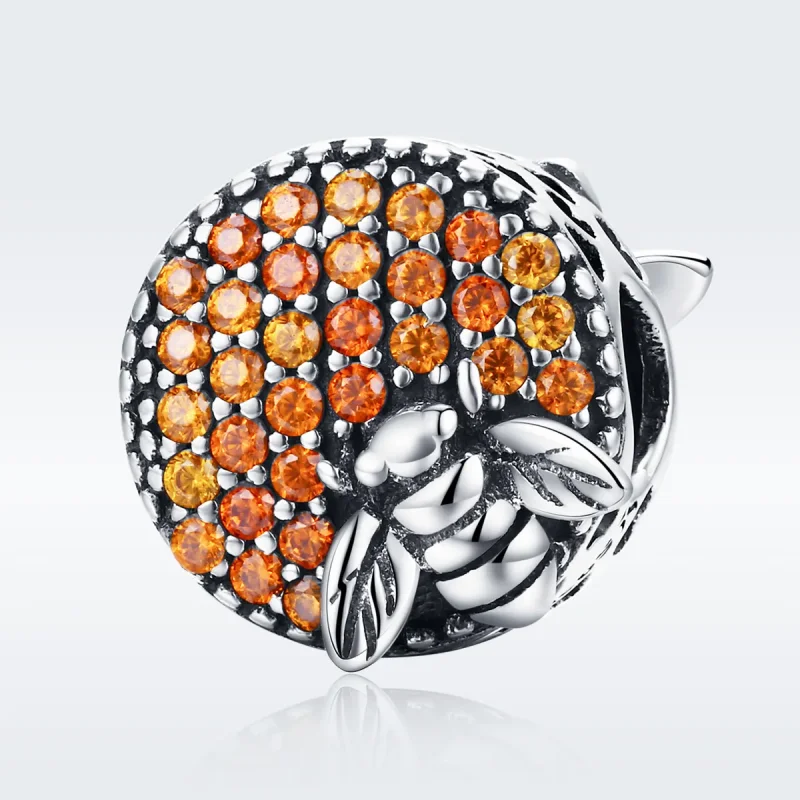 (image for) Pandora Style Silver Charm, Bee House - SCC654 - View 2