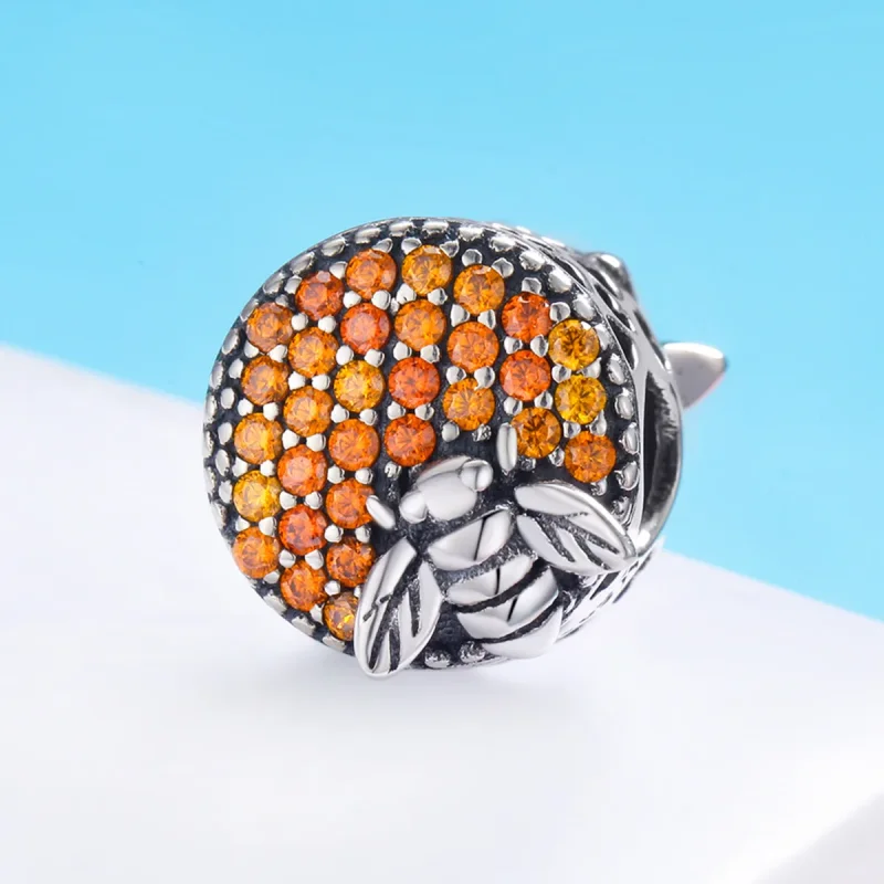 (image for) Pandora Style Silver Charm, Bee House - SCC654 - View 3