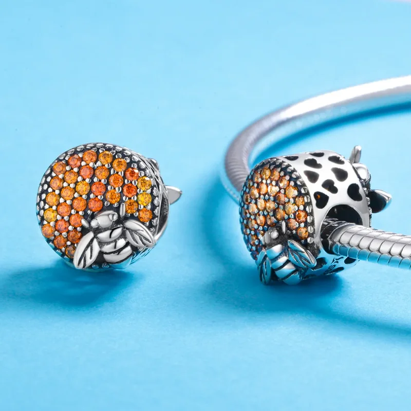 (image for) Pandora Style Silver Charm, Bee House - SCC654 - View 5