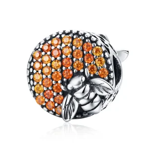 (image for) Pandora Style Silver Charm, Bee House - SCC654