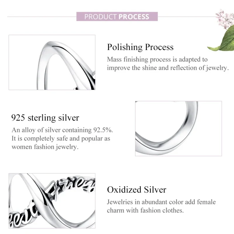 (image for) Pandora Style Silver Charm, Best Friends Forever - SCC1344 - View 8