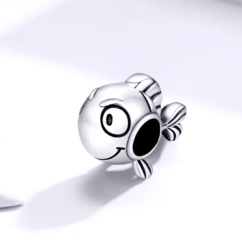 (image for) Pandora Style Silver Charm, Big Eyes Fish - SCC1477 - View 2