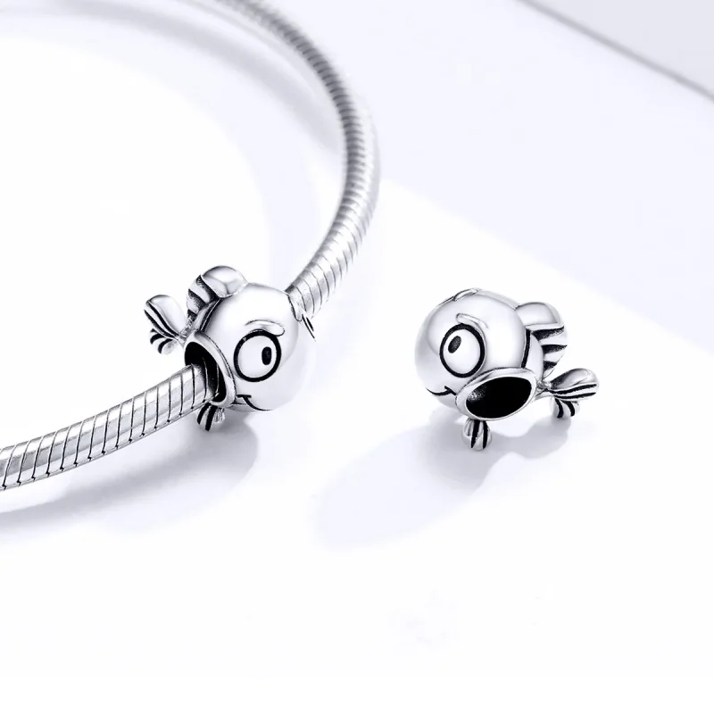(image for) Pandora Style Silver Charm, Big Eyes Fish - SCC1477 - View 4