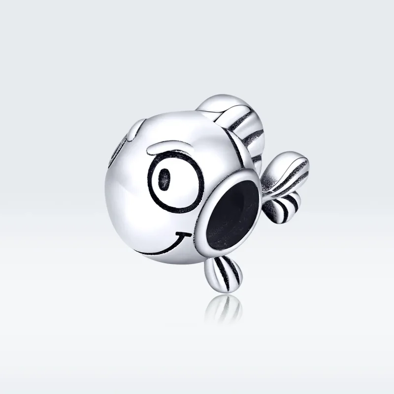 (image for) Pandora Style Silver Charm, Big Eyes Fish - SCC1477 - View 5