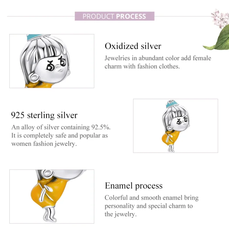 (image for) Pandora Style Silver Charm, Big Special Sister, Multicolor Enamel - SCC1844 - View 6