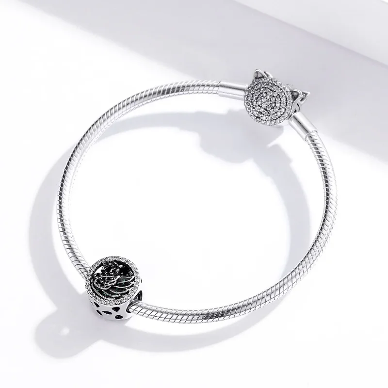 (image for) Pandora Style Silver Charm, Black Swan - SCC1342 - View 3