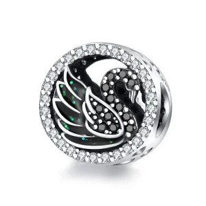 (image for) Pandora Style Silver Charm, Black Swan - SCC1342