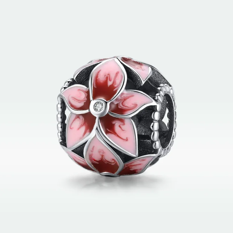 (image for) Pandora Style Silver Charm, Blooming Flower, Multicolor Enamel - SCC1707 - View 5