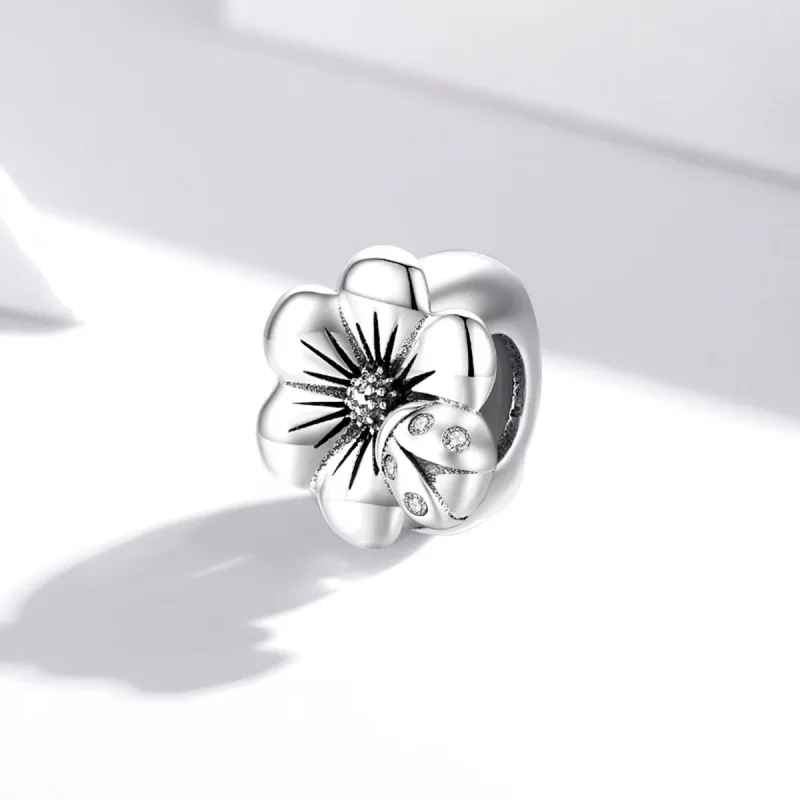 (image for) Pandora Style Silver Charm, Blooming Flower - SCC1722 - View 2