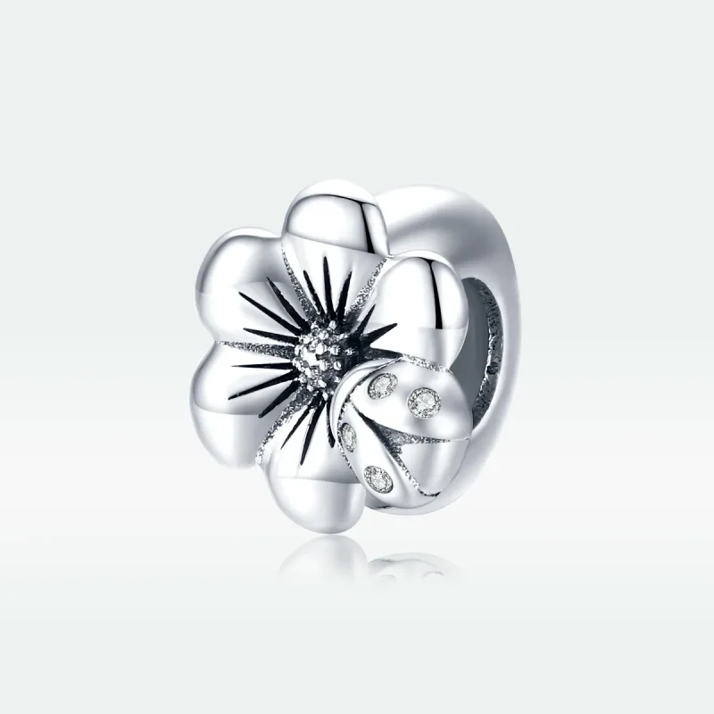 (image for) Pandora Style Silver Charm, Blooming Flower - SCC1722 - View 5