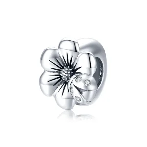(image for) Pandora Style Silver Charm, Blooming Flower - SCC1722