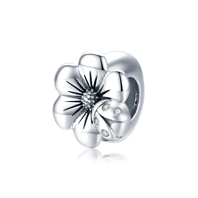 (image for) Pandora Style Silver Charm, Blooming Flower - SCC1722 - Product Image