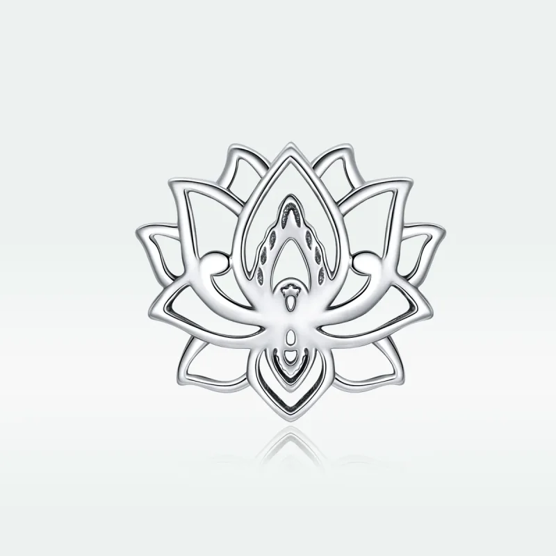 (image for) Pandora Style Silver Charm, Blooming Lotus - SCC1724 - View 5