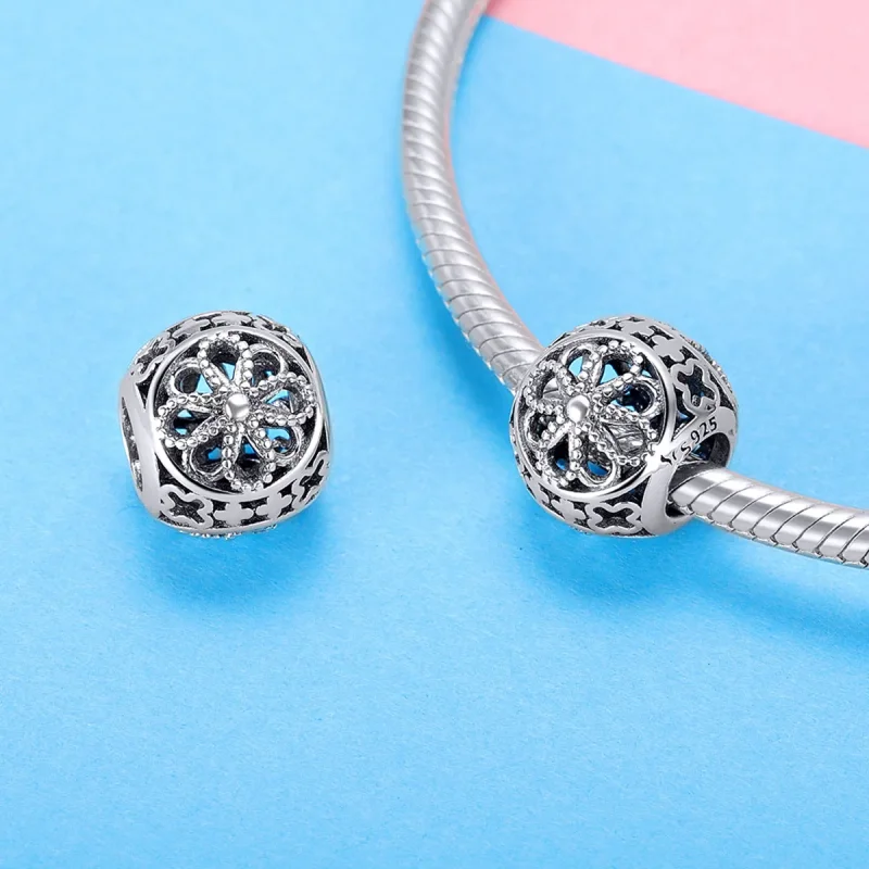 (image for) Pandora Style Silver Charm, Blossoms - SCC899 - View 4