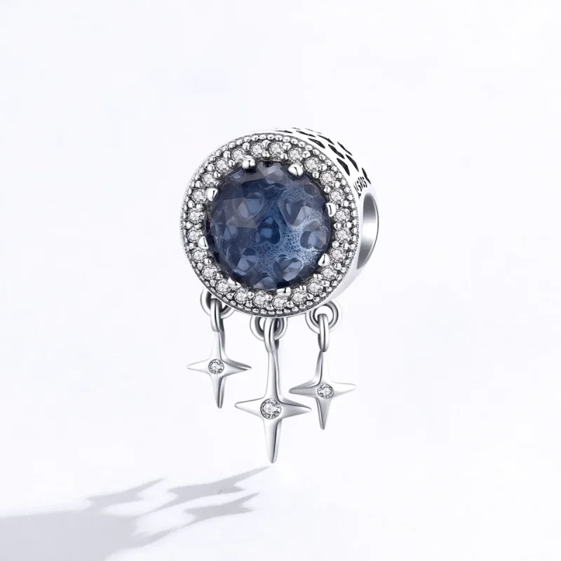 (image for) Pandora Style Silver Charm, Blue Star - SCC1432 - View 2