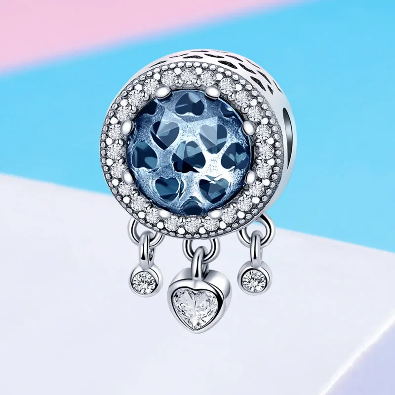(image for) Pandora Style Silver Charm, Bright Crystal Heart - SCC724 - View 4