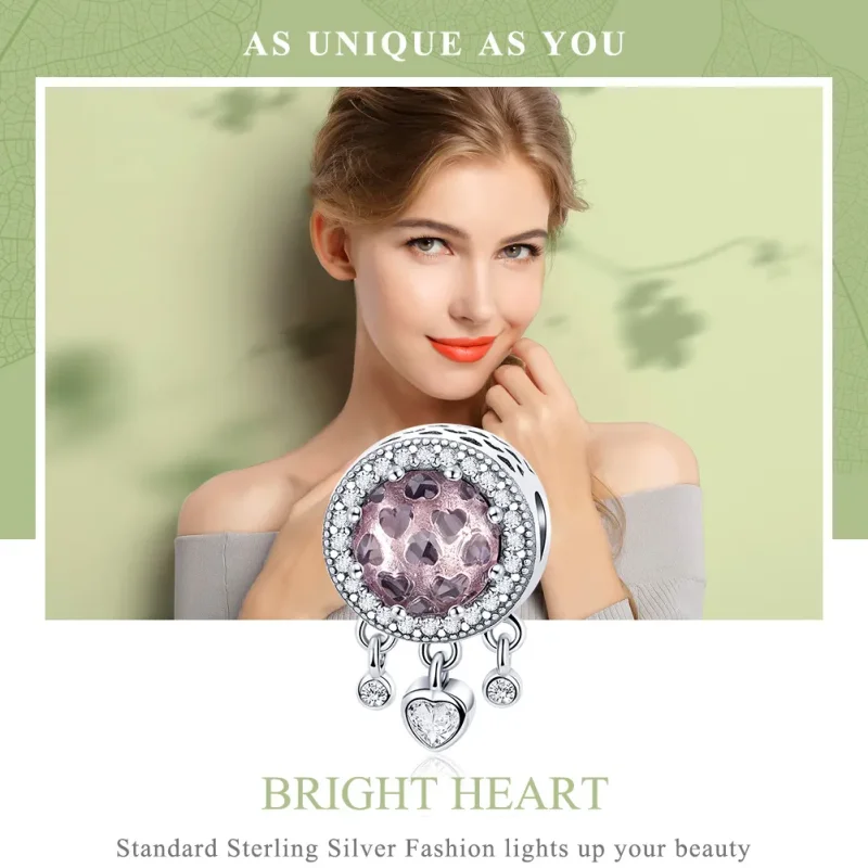 (image for) Pandora Style Silver Charm, Brilliant Heart - SCC998 - View 6