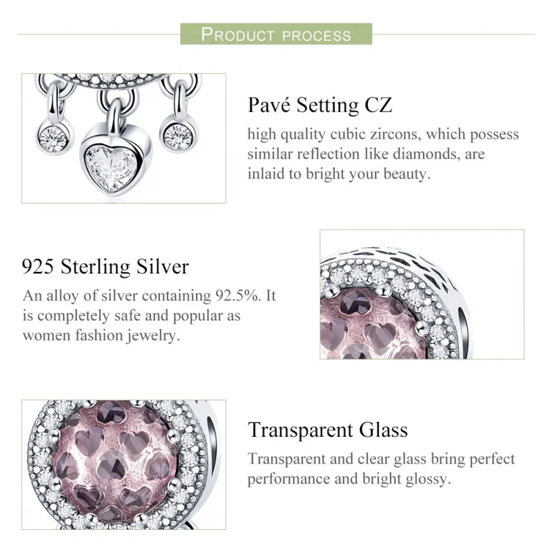 (image for) Pandora Style Silver Charm, Brilliant Heart - SCC998 - View 7