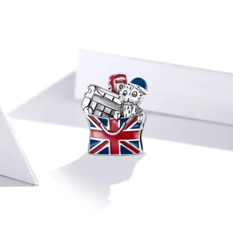 (image for) Pandora Style Silver Charm, British Gifts, Multicolor Enamel - SCC1740 - View 2