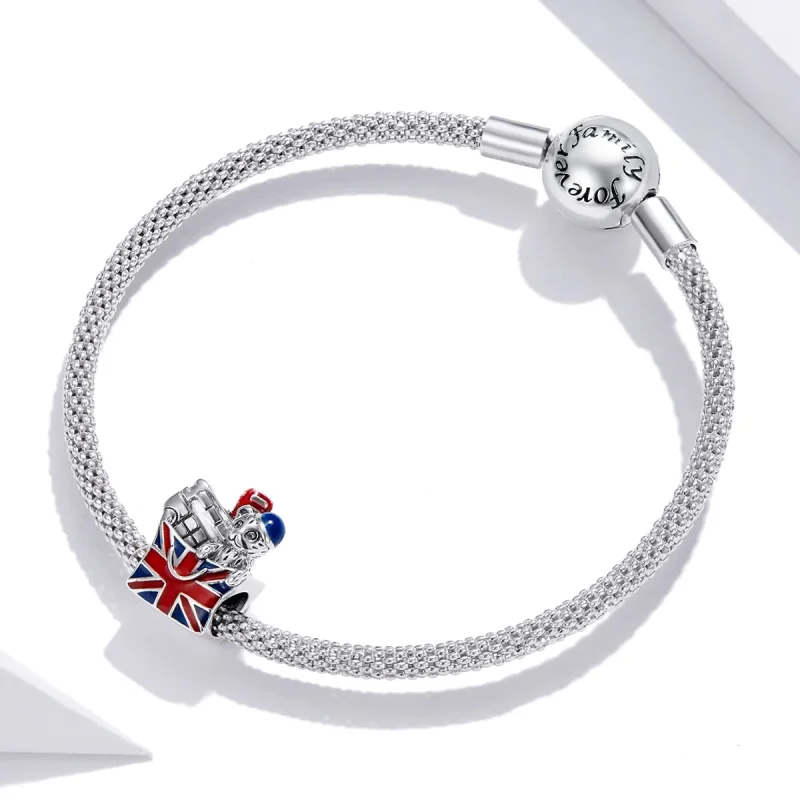 (image for) Pandora Style Silver Charm, British Gifts, Multicolor Enamel - SCC1740 - View 3
