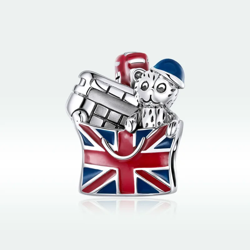 (image for) Pandora Style Silver Charm, British Gifts, Multicolor Enamel - SCC1740 - View 5