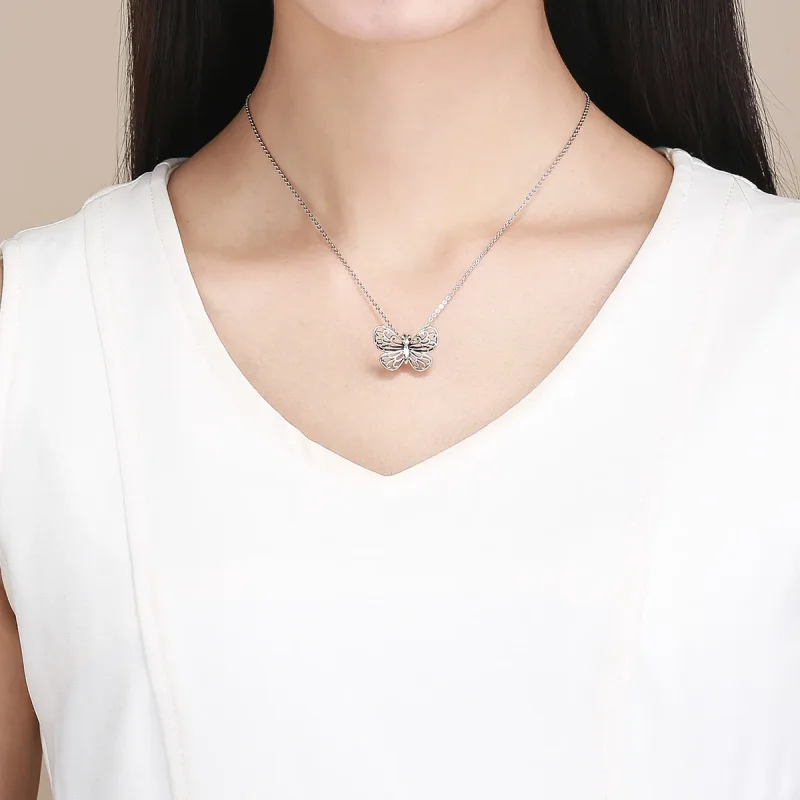 (image for) Pandora Style Silver Charm, Butterfly - BSC062 - View 5