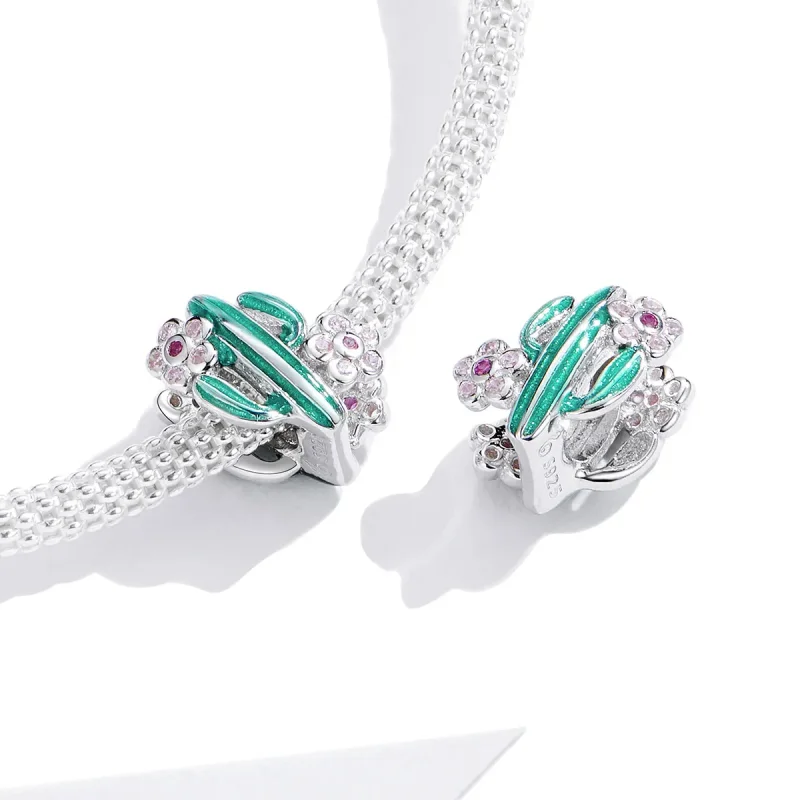 (image for) Pandora Style Silver Charm, Cactus, Multicolor Enamel - BSC261 - View 4