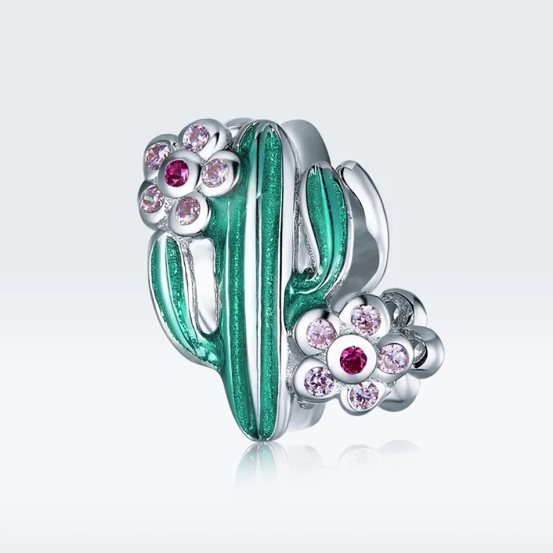 (image for) Pandora Style Silver Charm, Cactus, Multicolor Enamel - BSC261 - View 5