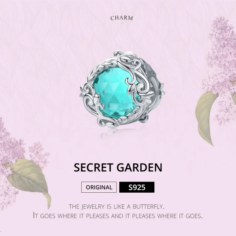 (image for) Pandora Style Silver Charm, Cecret Garden - BSC105 - View 6