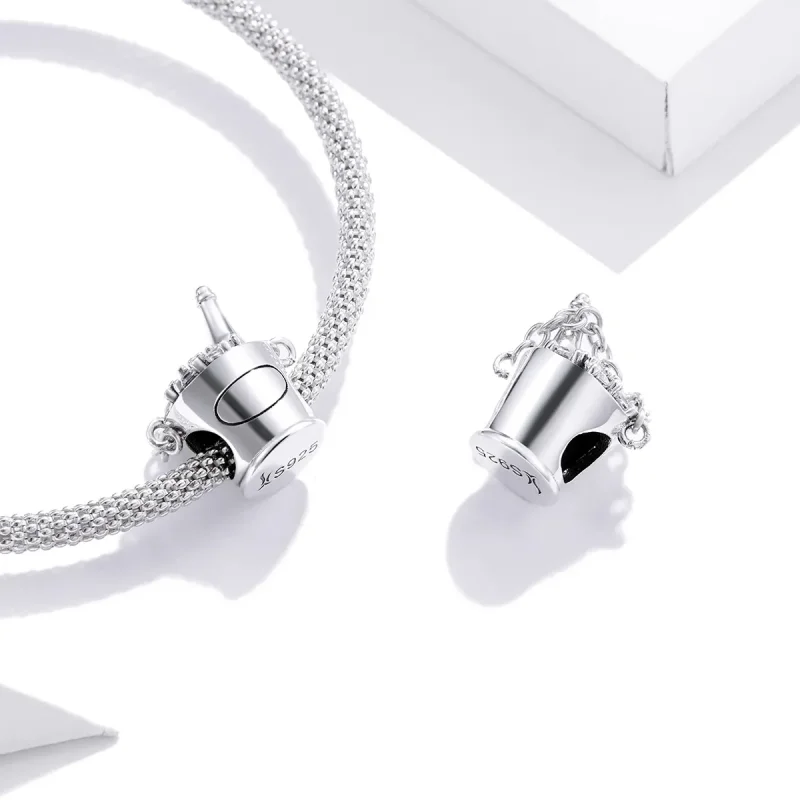 (image for) Pandora Style Silver Charm, Champagne Bucket - SCC1687 - View 4