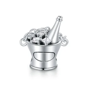 (image for) Pandora Style Silver Charm, Champagne Bucket - SCC1687