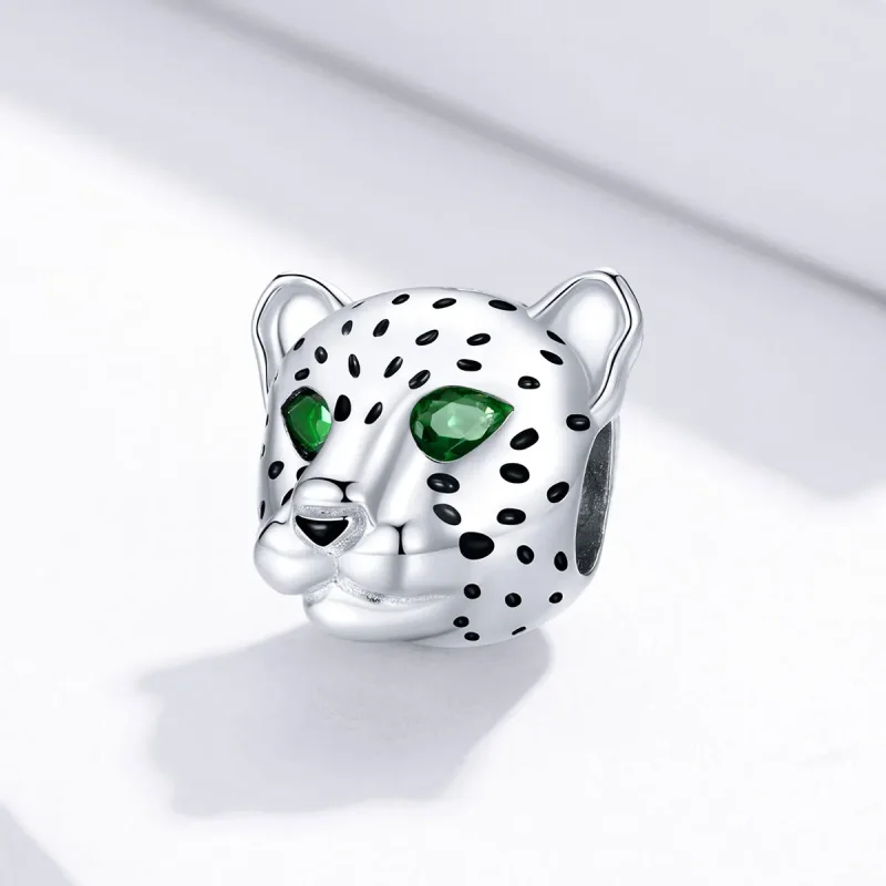 (image for) Pandora Style Silver Charm, Cheetah Head - SCC1675 - View 2